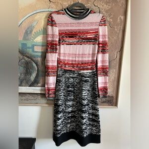 MISSONI Contrasting Striped A-Line Dress